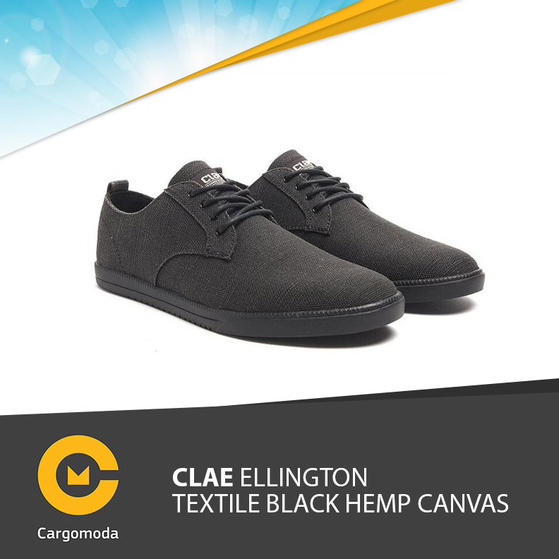 CLAE ELLINGTON TEXTILE BLACK HEMP CANVAS
